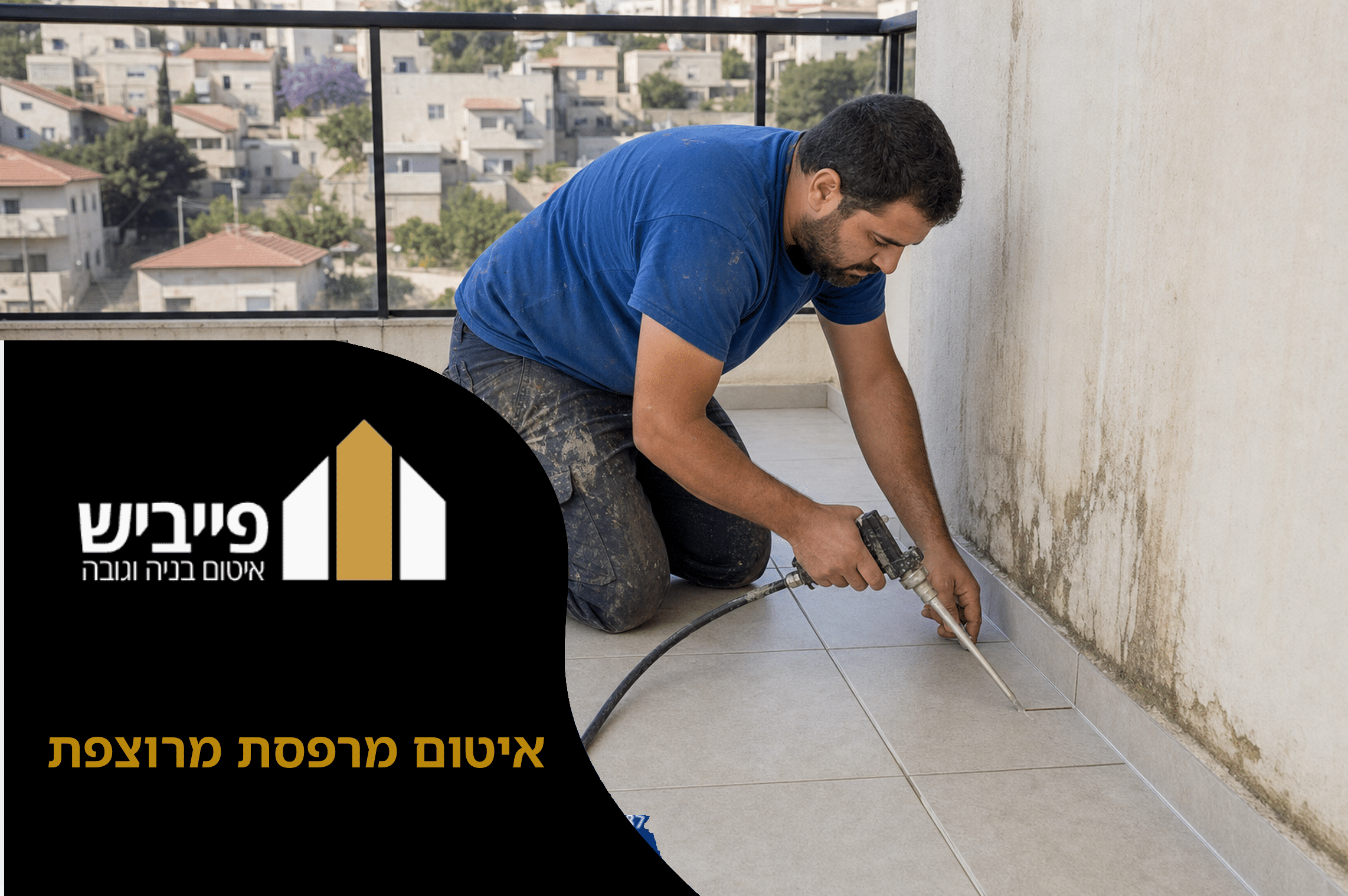 איטום מרפסת מרוצפת