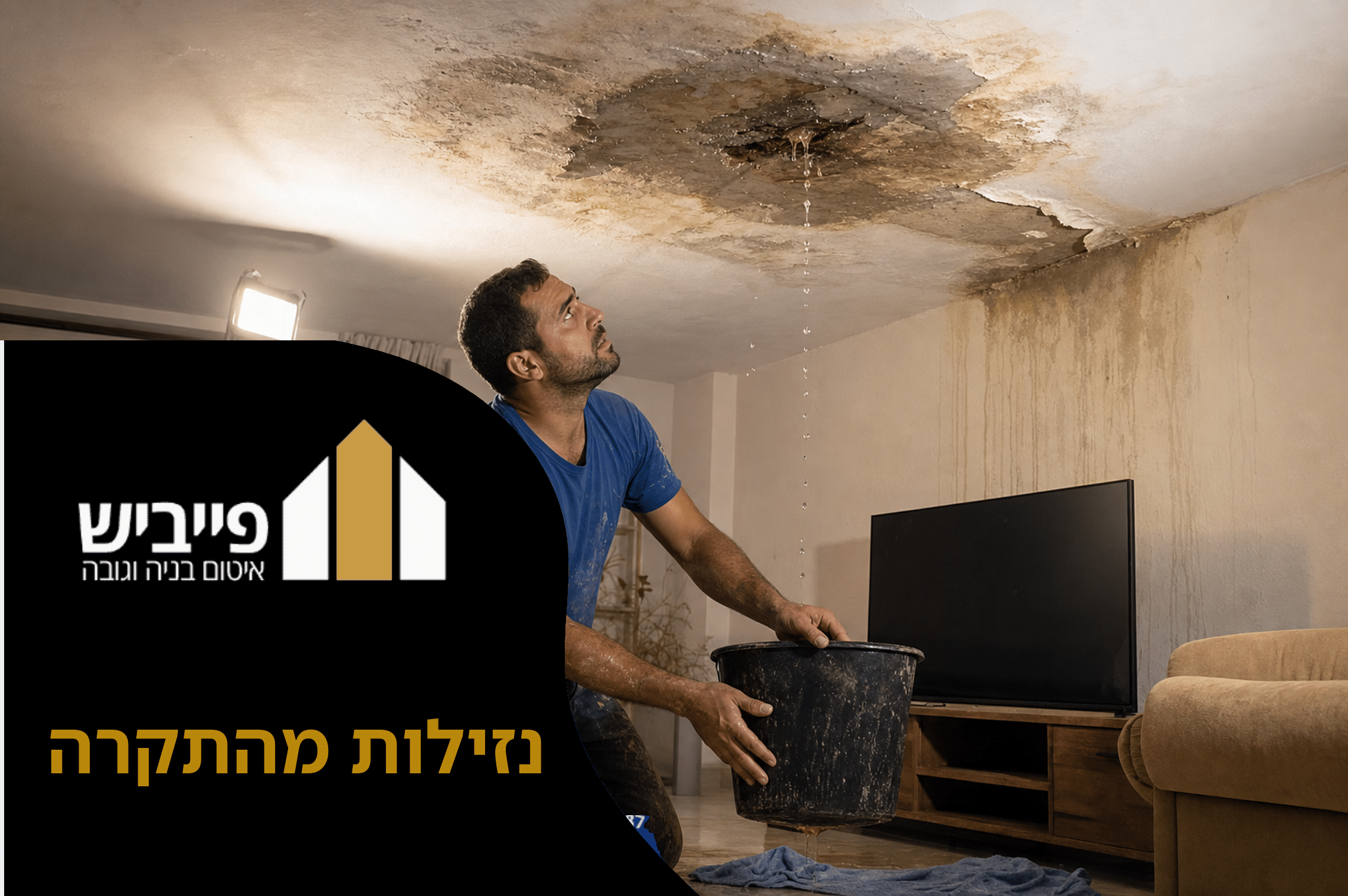 קבלן מומחה מבצע איתור נזילות בתקרה באמצעות מצלמה תרמית מקצועית