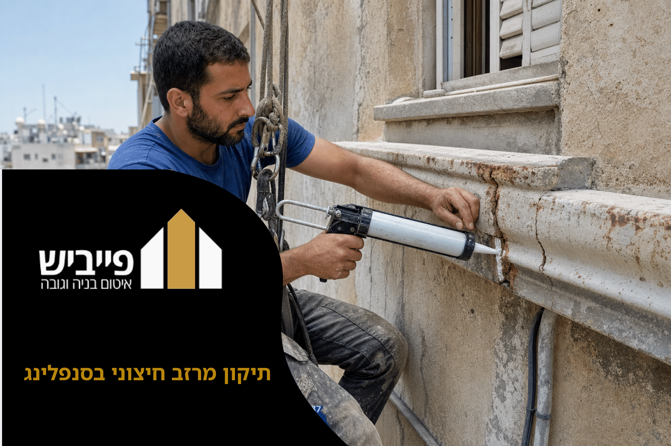 תיקון מרזב חיצוני בסנפלינג