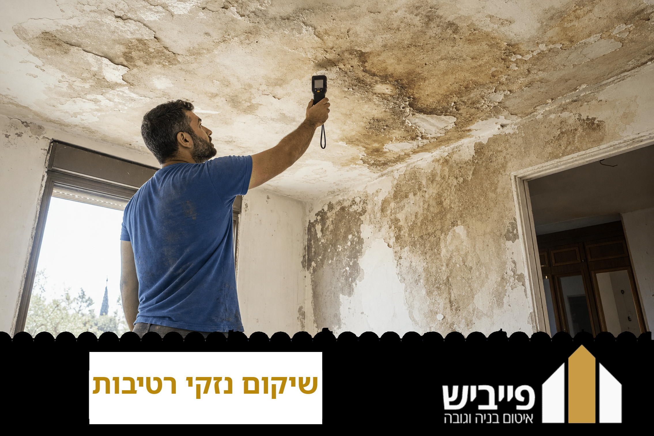 תהליך שיקום נזקי רטיבות בדירה — ייבוש קירות, תיקון בטון, ואיטום מניעתי כולל בביצוע קבלן רשום מס' 38555