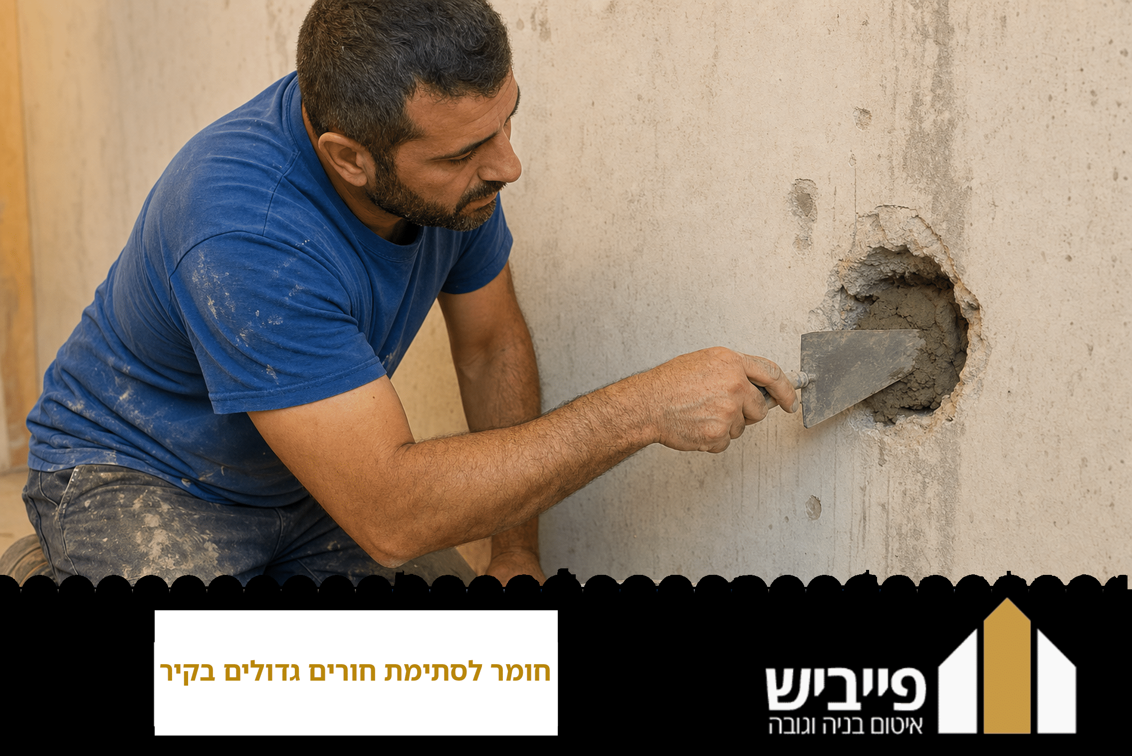חומר לסתימת חורים גדולים בקיר