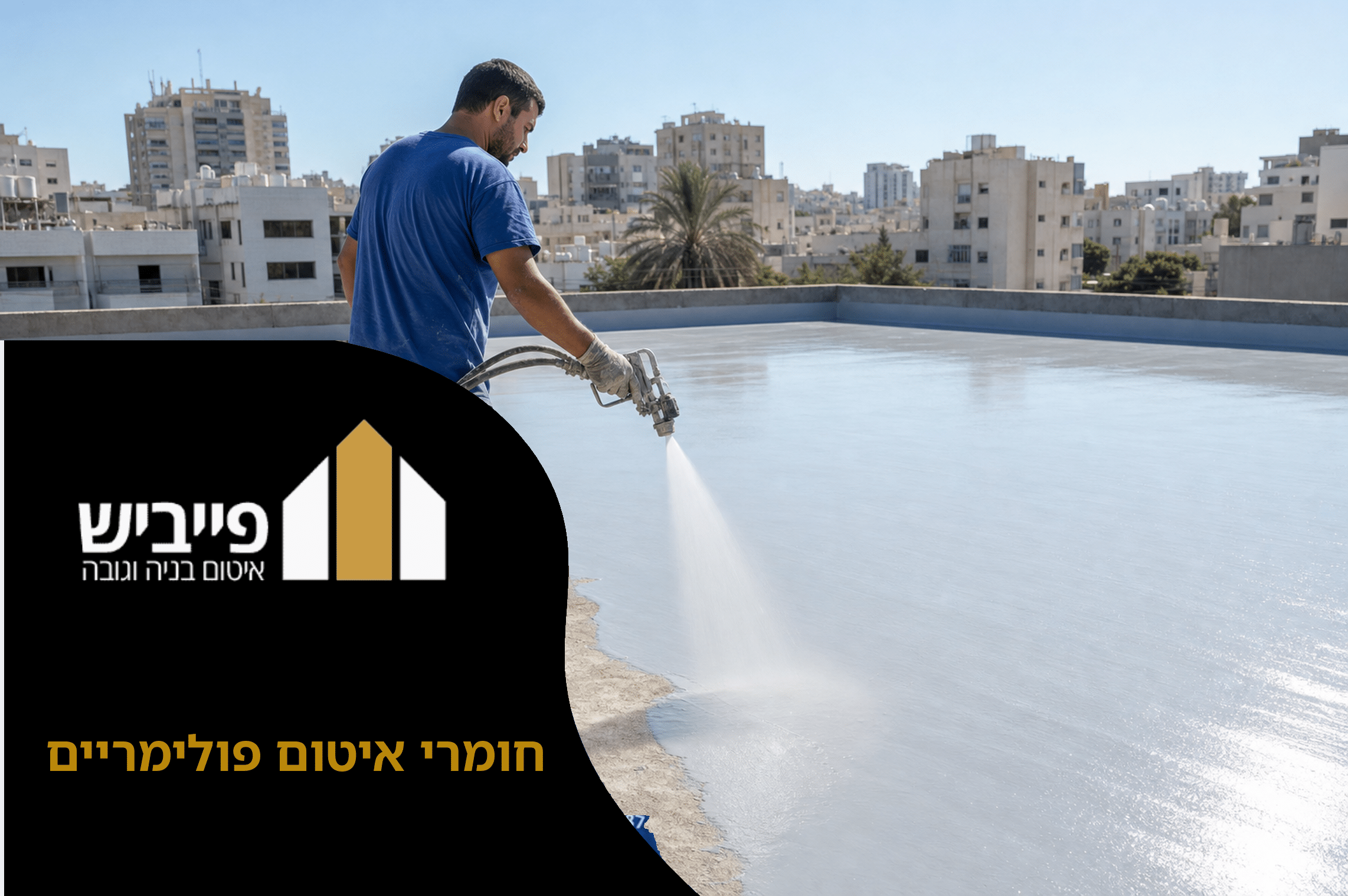 חומרי איטום פולימריים באיכות גבוהה מיושמים על גג בטון שטוח בירושלים, מבטיחים הגנה לטווח ארוך