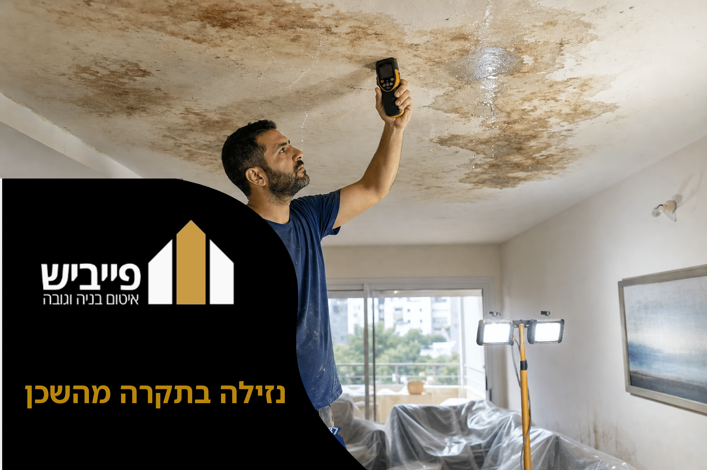 נזילה בתקרה מהשכן