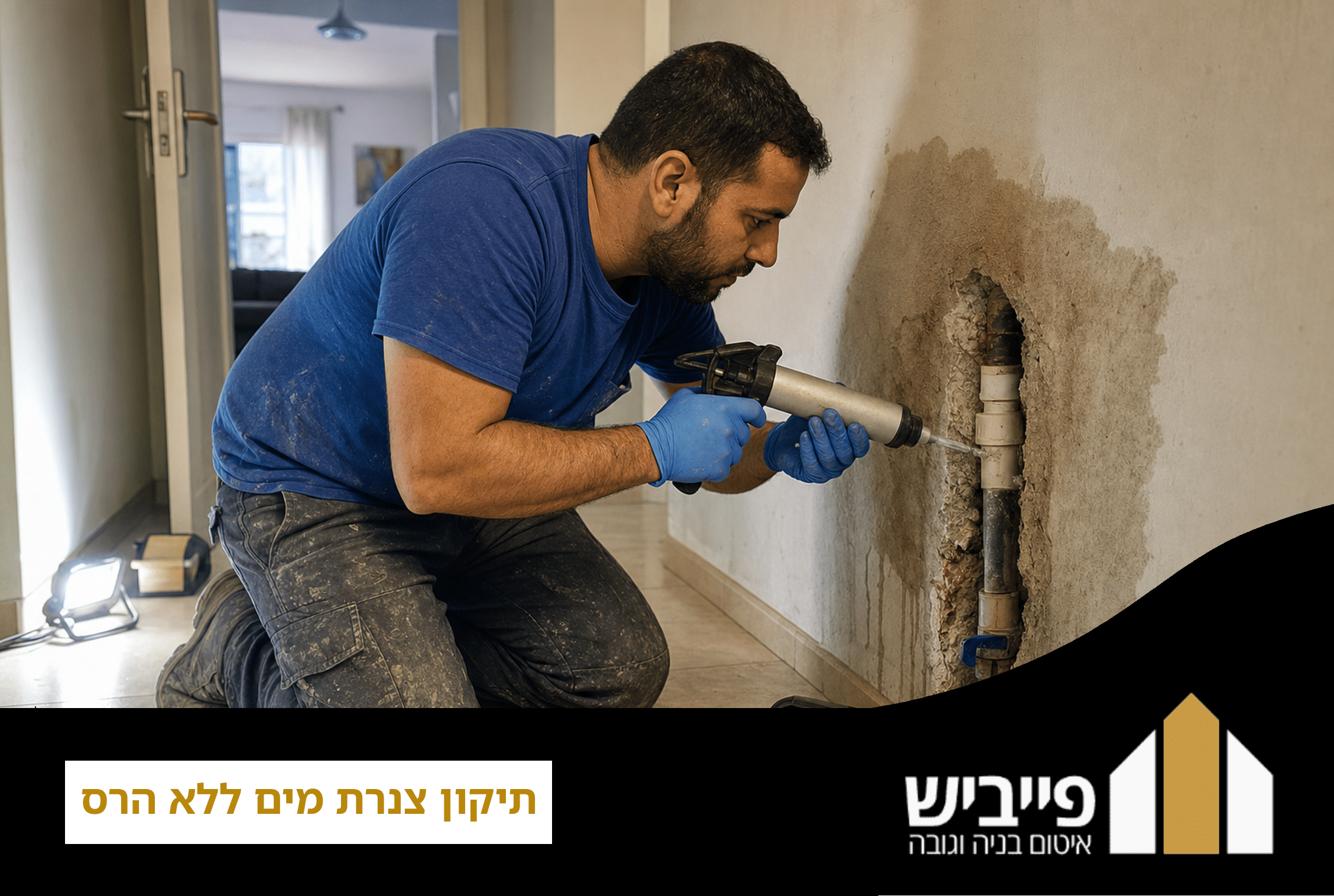 תיקון צנרת מים ללא הרס בביצוע מקצועי עם ציוד איתור מתקדם ואיטום בהזרקה — פייביש איטום בנייה וגובה