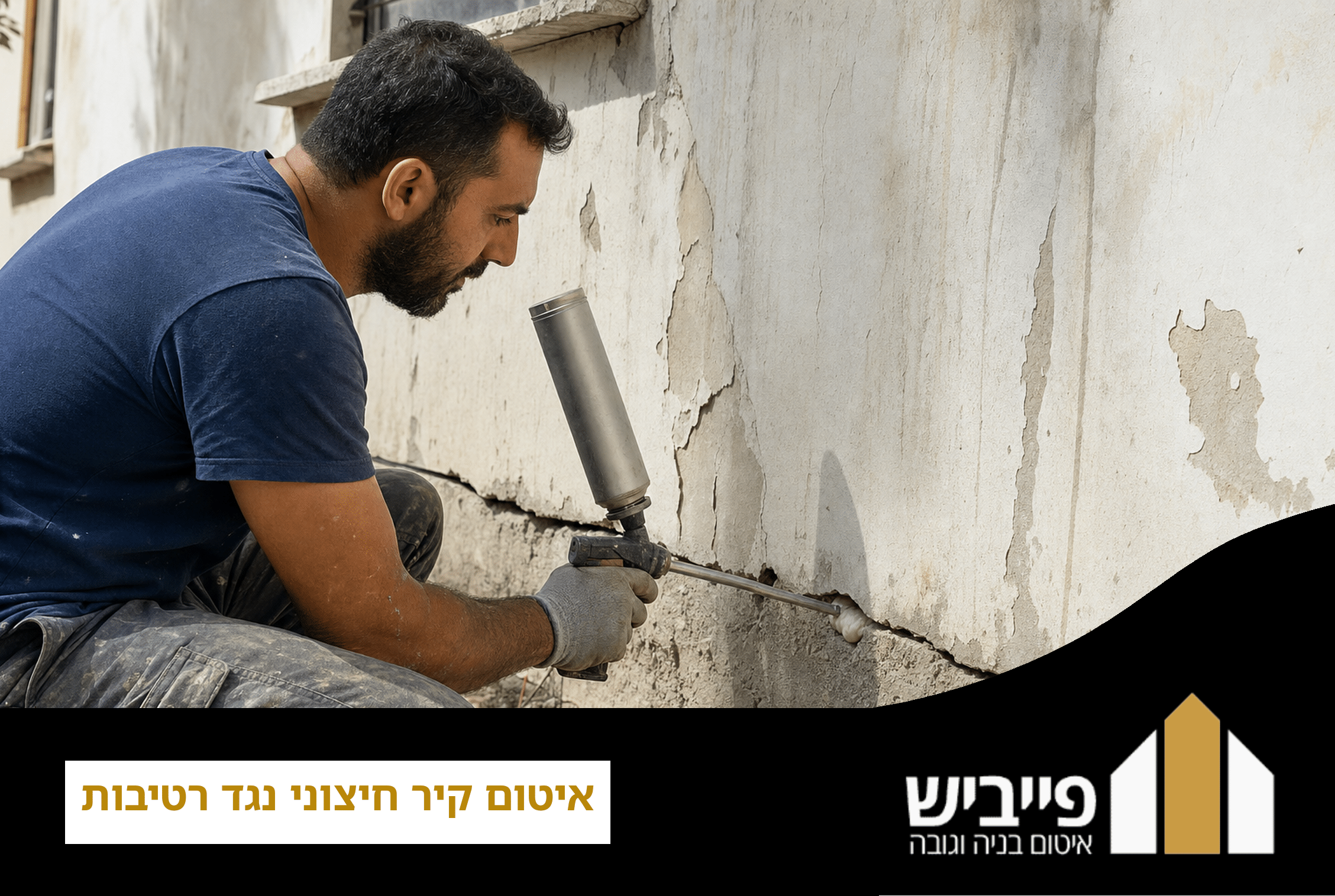 קבלן מוסמך מבצע איטום קיר חיצוני נגד רטיבות בסנפלינג, עבודות גובה מקצועיות בירושלים והסביבה