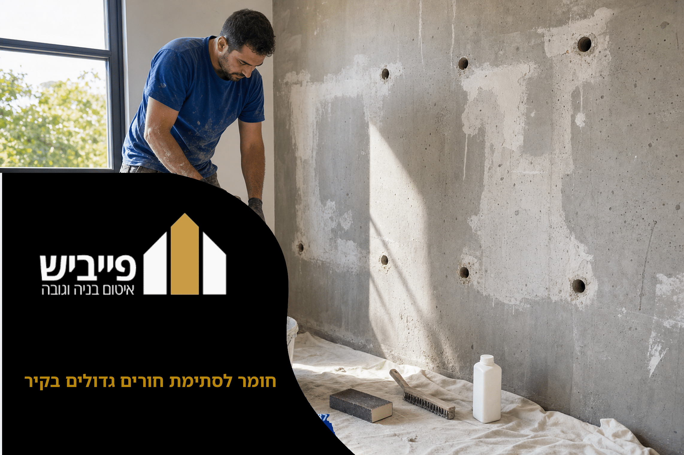 חומר לסתימת חורים גדולים בקיר