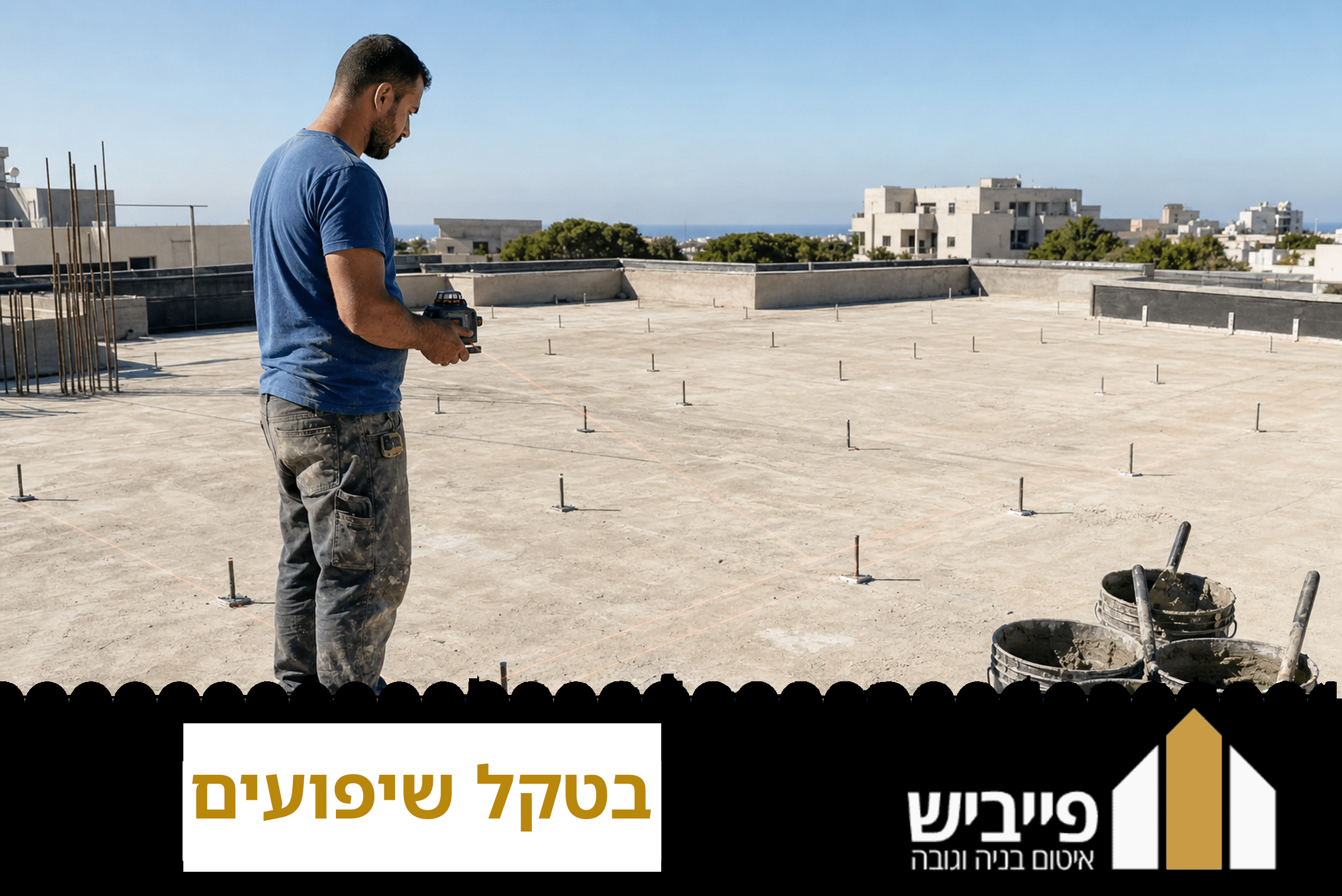 תכנון מקצועי של שיפועים לגג שטוח עם בטקל — פייביש איטום בנייה וגובה