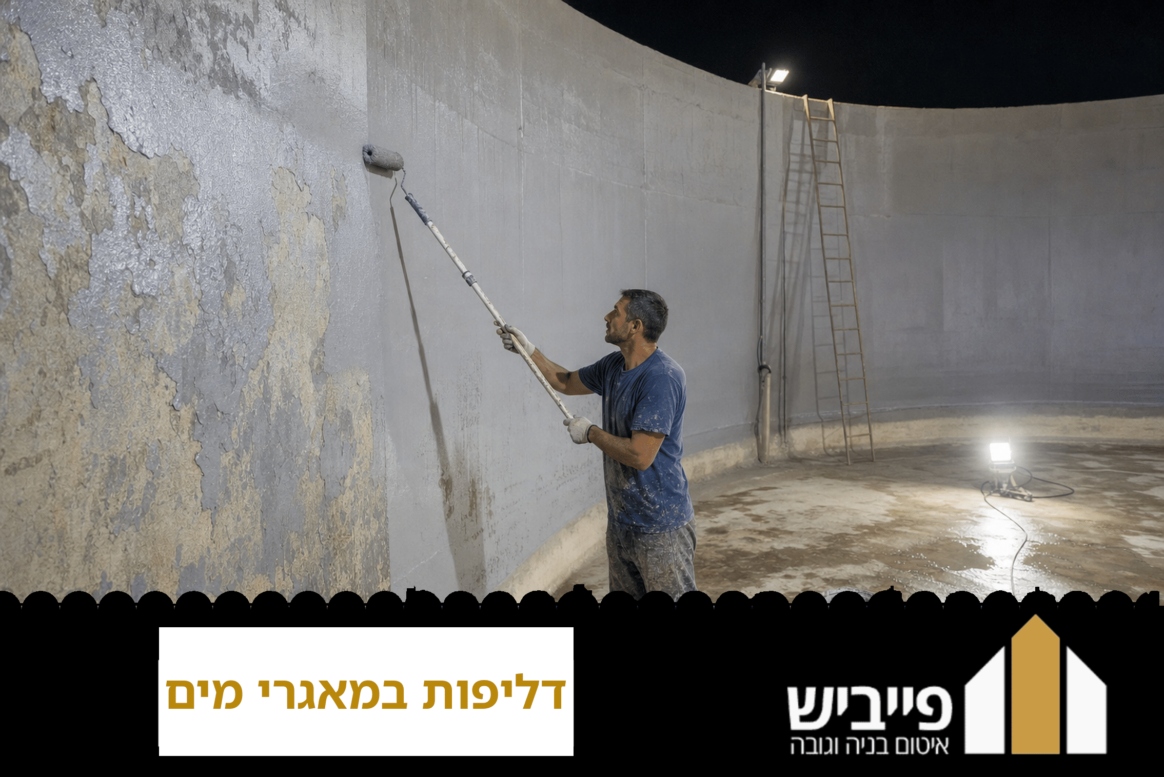 טיפול מקצועי בדליפות במאגרי מים עם הזרקת חומר איטום לתוך סדק — פייביש איטום בנייה וגובה