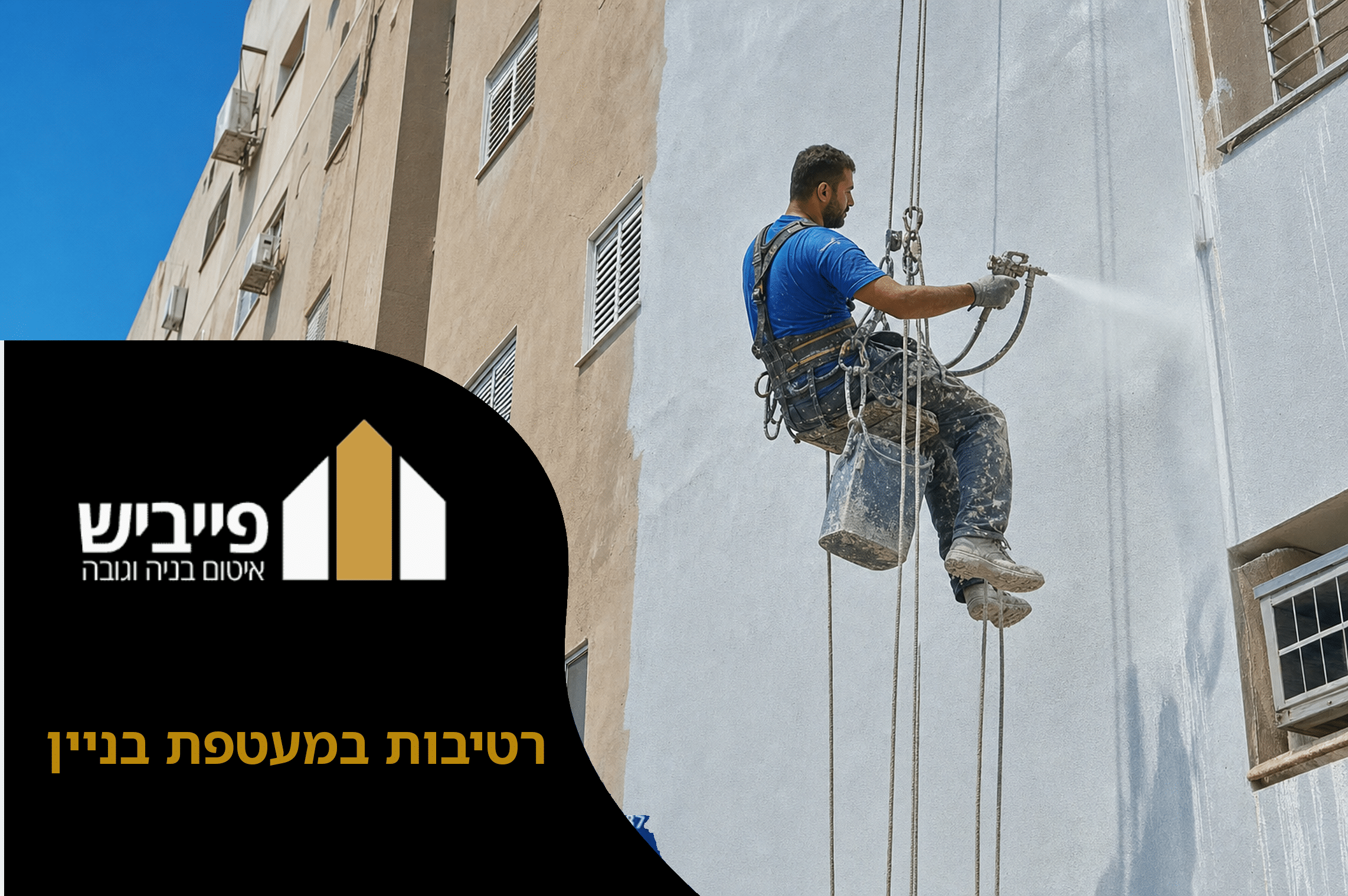 איטום מקצועי למעטפת בניין בסנפלינג — פייביש מטפלים ברטיבות חיצונית ללא פיגום, עם אחריות 7 שנים