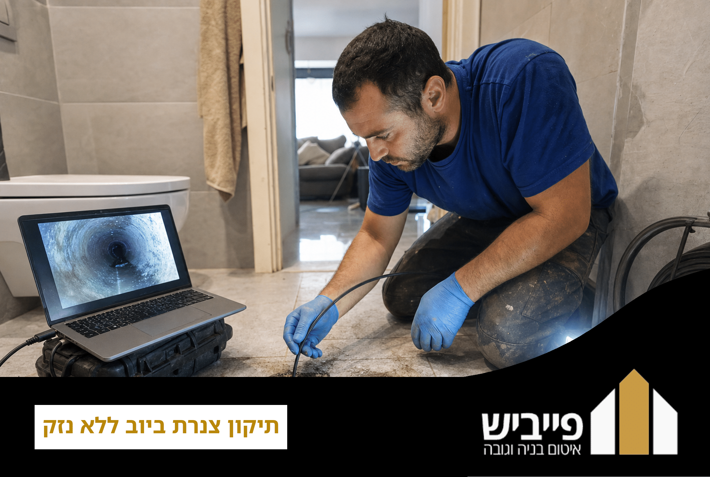 תיקון צנרת ביוב ללא נזק באמצעות מצלמה אנדוסקופית ואיתור מדויק של סתימות בצנרת תת-קרקעית