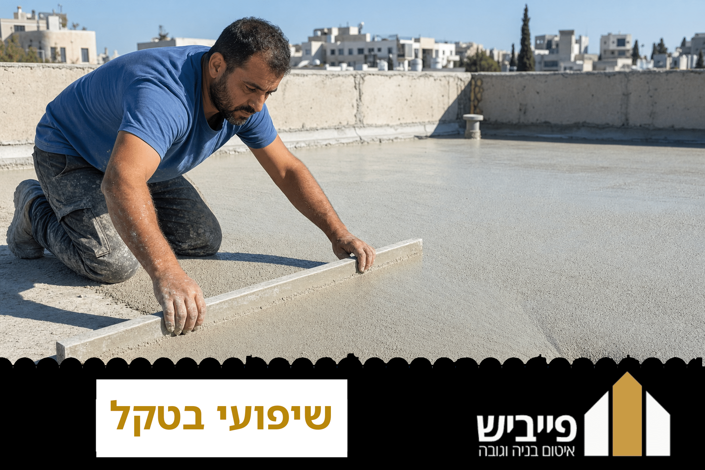 שיפועי בטקל על גג שטוח לניקוז מים יעיל ומניעת שלוליות ונזילות