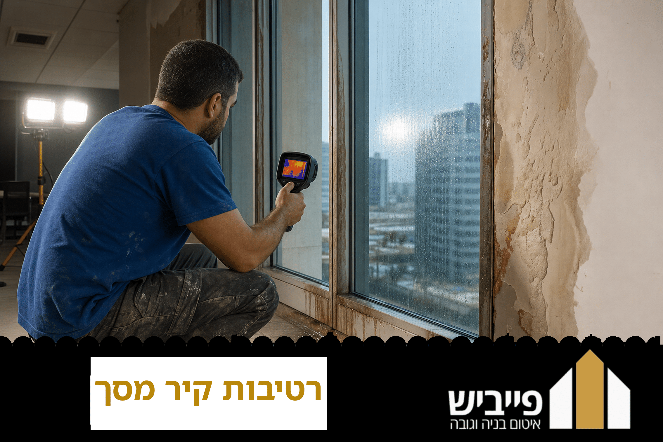 רטיבות קיר מסך