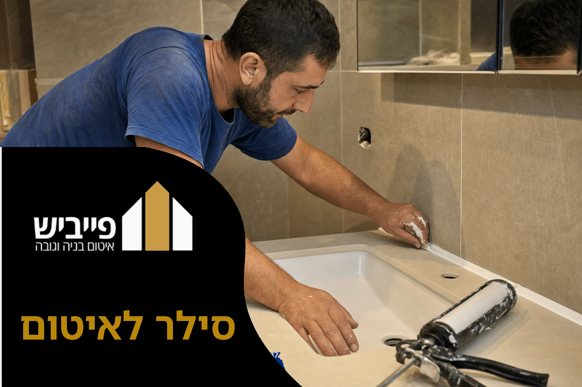 מריחת סילר איכותי בטכניקה מקצועית על חיבור קריטי בבית פרטי בירושלים