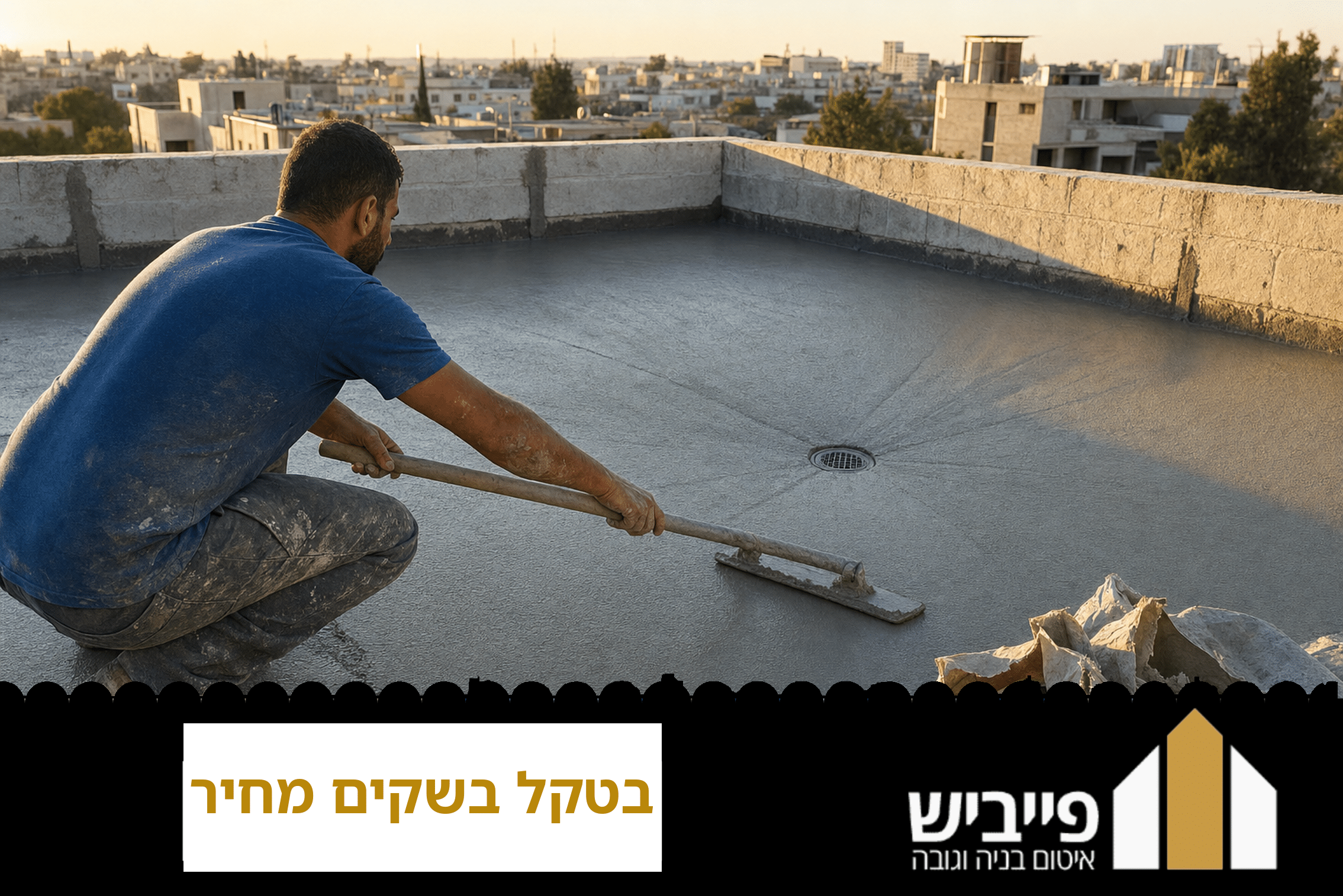 עבודת גימור בטקל בשקים בעובי 5 ס